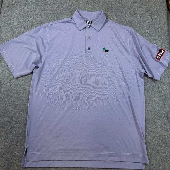 FootJoy Other - FootJoy FJ Golf Polo Mens XL Gatlinburg Golf Course Bear Titleist Blue Stripe